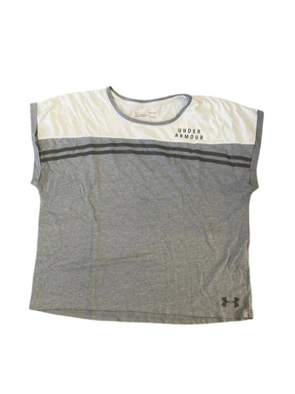 Under Armour UA Gray White Sleeveless Crewneck T-shirt Women’s size M